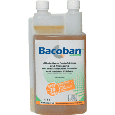 1 litra koncentrata BACOBAN® za 100 litara dugotrajne dezinfekcije površina