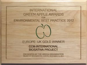 International Green Apple Award 2012 für BIOSATIVA